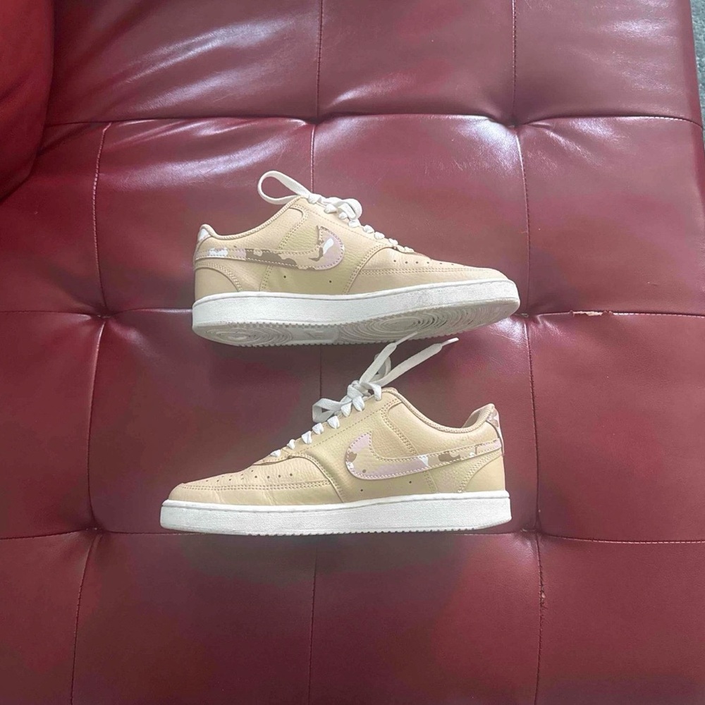Nike court vision low pink camo swoosh 8.5
